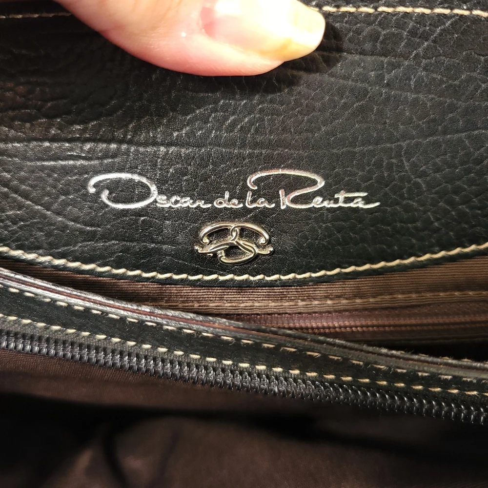 Oscar de la Renta Tassel Front Leather Bag - Picture 10 of 14